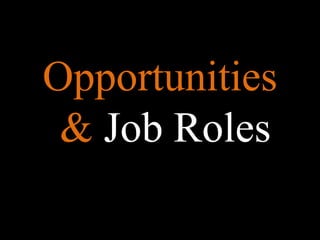 Opportunities & Job Roles 