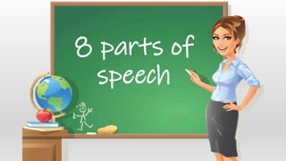 8 parts of
speech
 