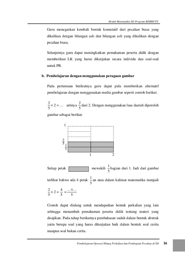 Pembelajaran Operasi Hitung Perkalian & Pembagian Pecahan 