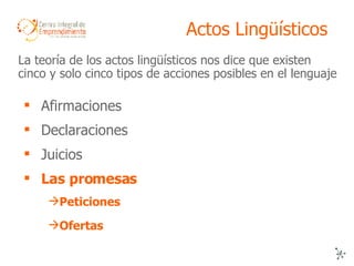 Actos Lingüísticos <ul><li>Afirmaciones  </li></ul><ul><li>Declaraciones  </li></ul><ul><li>Juicios </li></ul><ul><li>Las ...