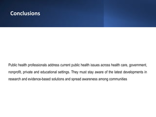 HEALTH ISSUE AS A PUBLIC HEALTH PROBLEM | PPTX