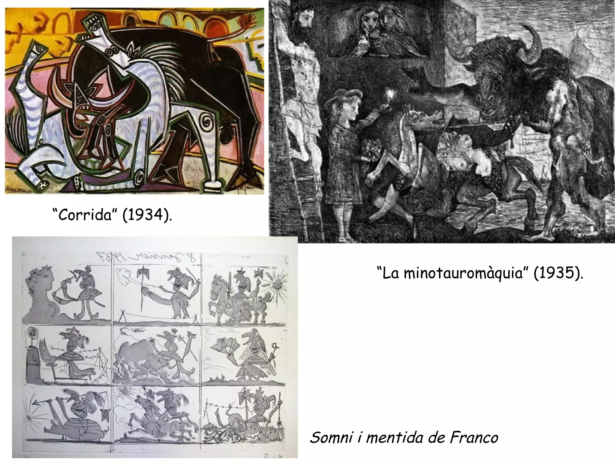 “Corrida” (1934).


                            “La minotauromàquia” (1935).




                    Somni i mentida de Franco
 