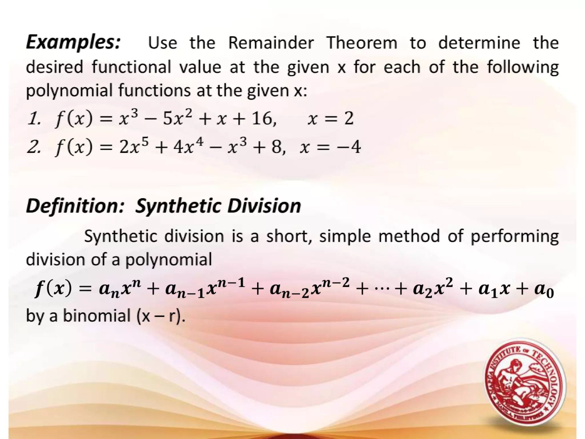 8 polynomial functions | PPT