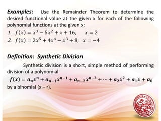 Determine the degree of a polynomial function.