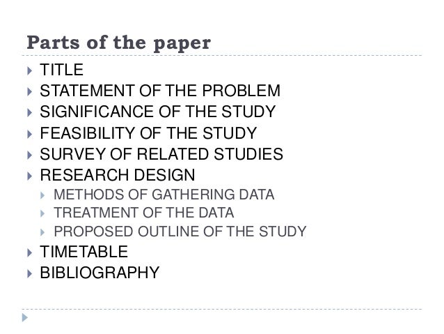 Components of a research report