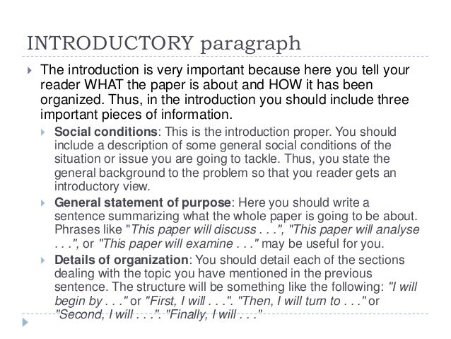 Introduction of a thesis proposal