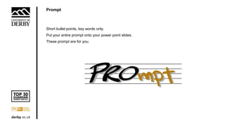 Promts Bullets 8 presenting and pitching | PDF