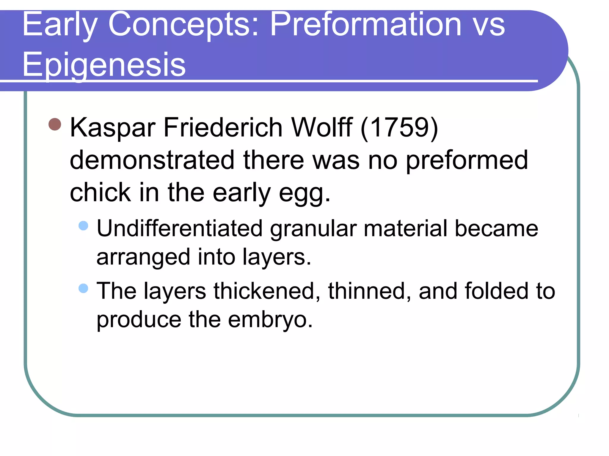 Preformation Processes on animal development | PPT