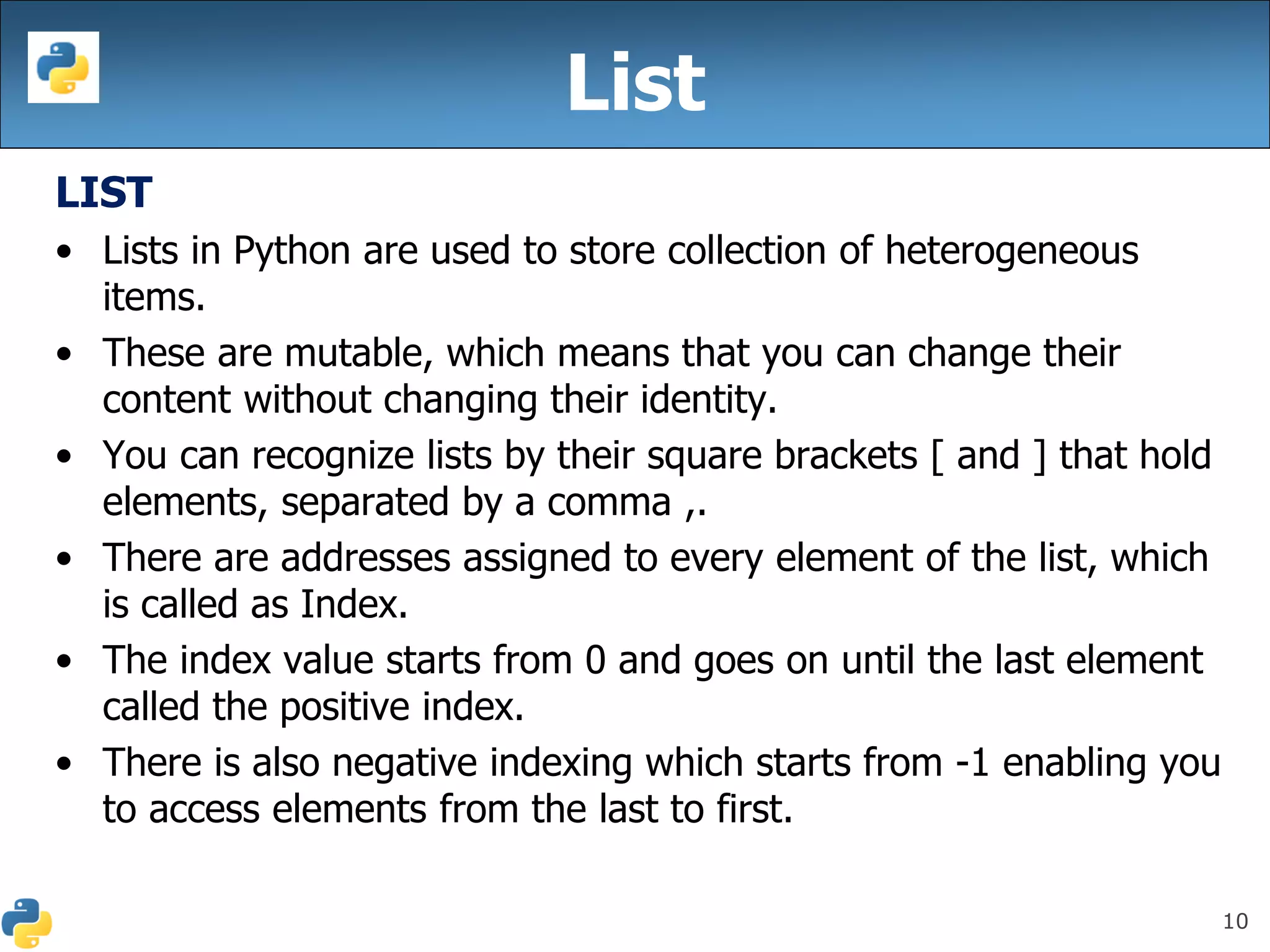 8 python data structure-1 | PPT