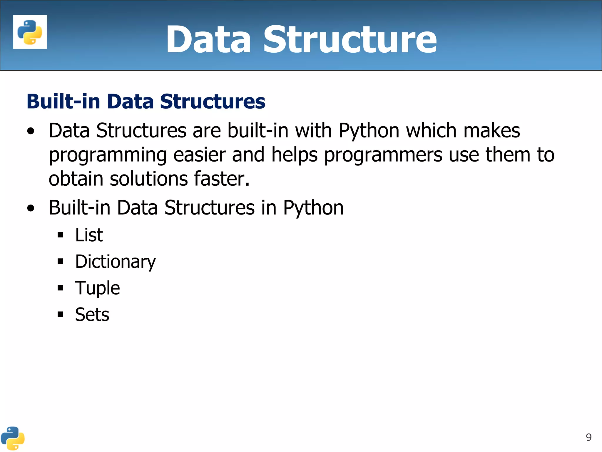 8 python data structure-1 | PPT