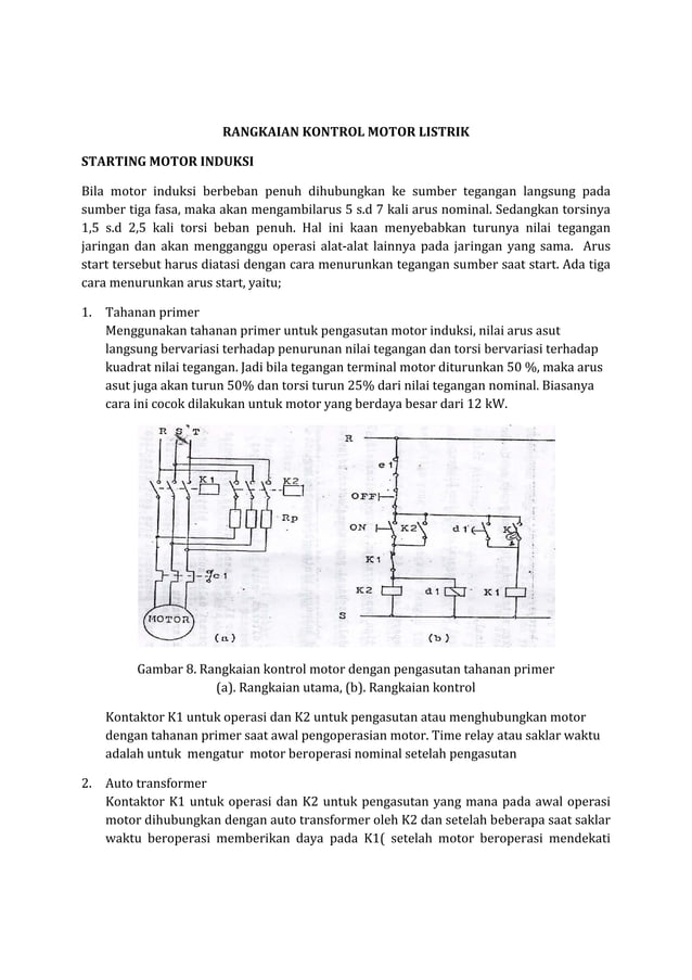8 rangkaian-dasar-kontrol-motor-listrik | PDF