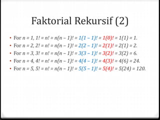 Simbol Rekursif 8 Rekursif | PPTX