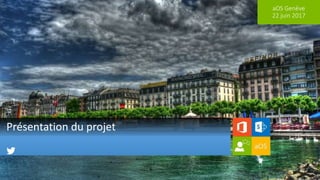 aOS Genève
22 juin 2017
Présentation du projet
 