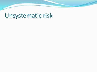 Unsystematic risk
 