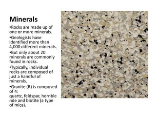 Eight Rocks 8. rocks & minerals | PPTX