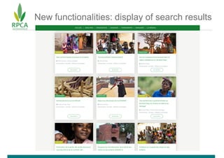 New functionalities: display of search results
 