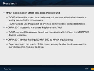 Manual for Assessing Safety Hardware (MASH) 2016 Implementation Process ...
