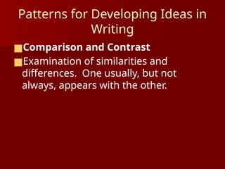 English Lesson Patterns of Idea Development | PPTX
