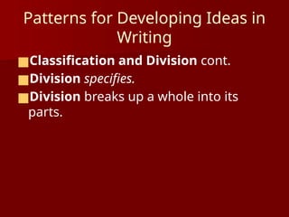 English Lesson Patterns of Idea Development | PPTX