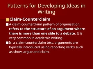 English Lesson Patterns of Idea Development | PPTX