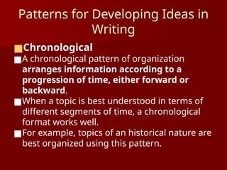 English Lesson Patterns of Idea Development | PPTX
