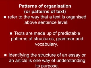 English Lesson Patterns of Idea Development | PPTX