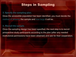 Institutional Sampling Comprehensive Overview of Sampling Designs in Nursing Research | PPT