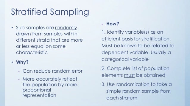 stratified random sampling sample size determination How to get a stratified random sample youtube.