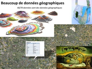 Beaucoup de données géographiques
        40/70 données sont des données géographiques
 