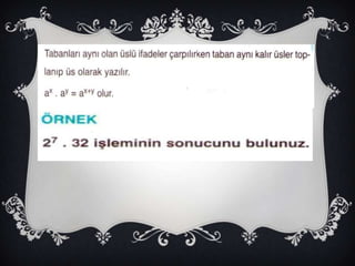 8.SINIF - ÜSLÜ SAYILAR 2 (SLAYT)