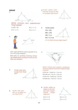 SORULAR        5.
1.




               6.




2.




               7.




3.




               8.

4.




          32
 