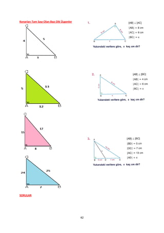 Kenarları Tam Sayı Olan Bazı Dik Üçgenler




SORULAR




                                            42
 