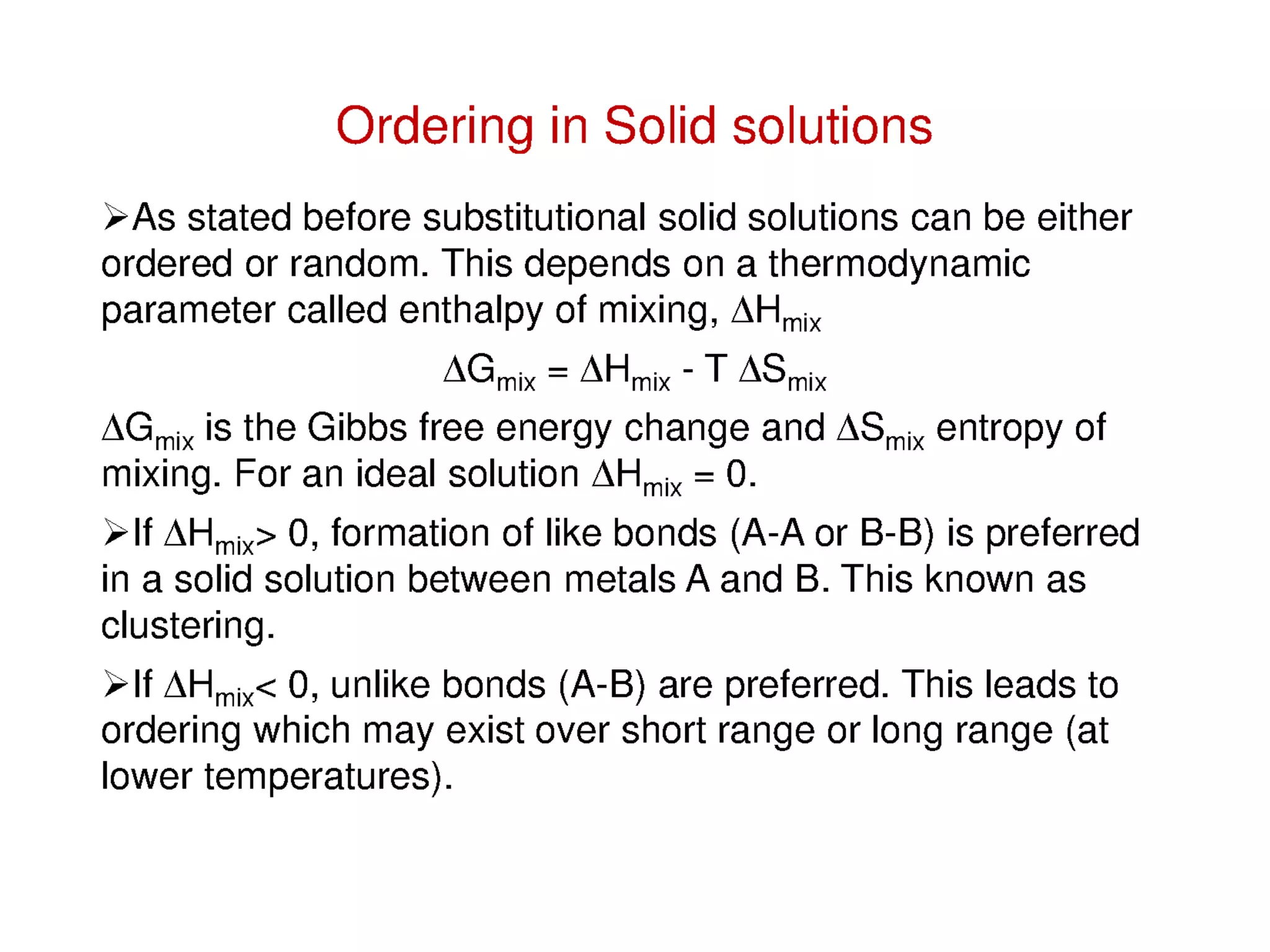 MAterial science -- solid solutions