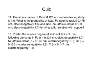 MAterial science -- solid solutions