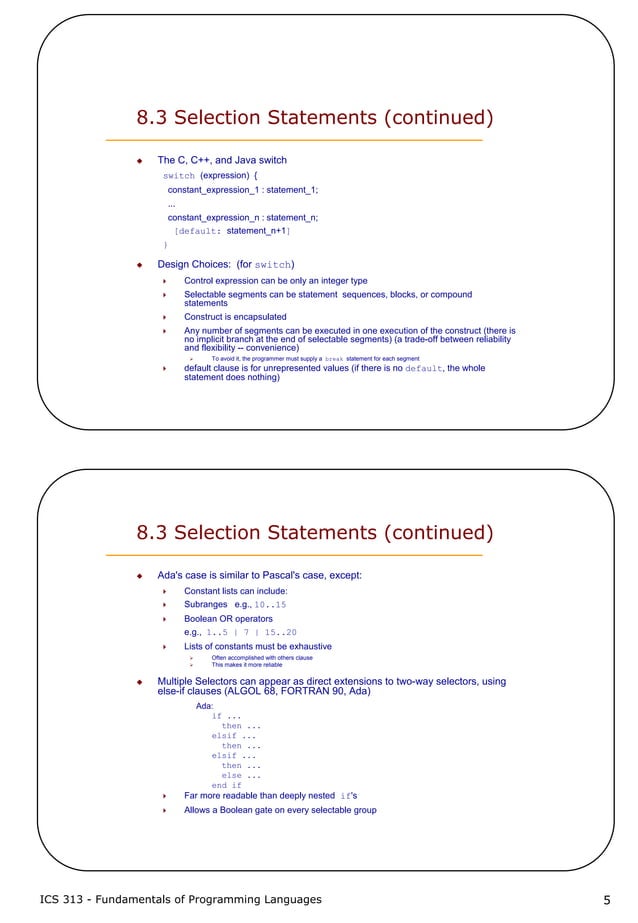 8 statement-level control structure | PDF | Programming Languages ...