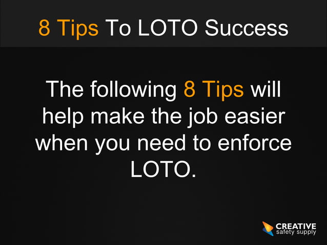 8 steps-to-ensure-proper-lockout-tagout | PPT