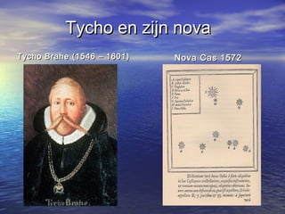 Tycho en zijn novaTycho en zijn nova
Tycho Brahe (1546 – 1601)Tycho Brahe (1546 – 1601) Nova Cas 1572Nova Cas 1572
 