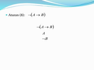  Aturan (8):  BA 
 BA 
B
A

 