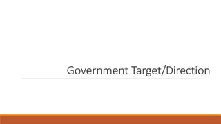 Government Target/Direction
 