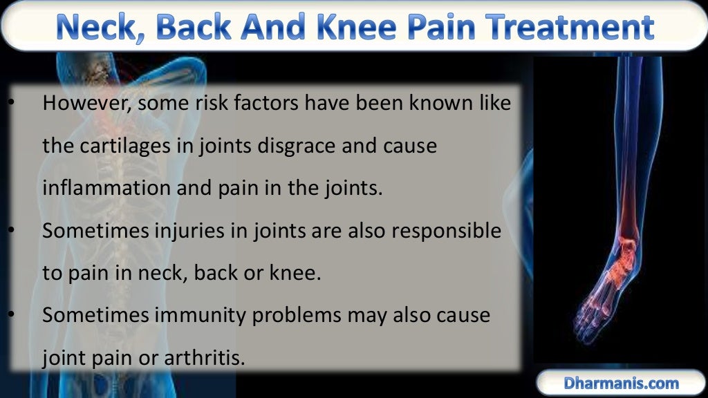 Neck, Back And Knee Pain Treatment And Remedies