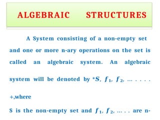 Comprehensive Overview of Algebraic Structures: Groups, Monoids, and ...
