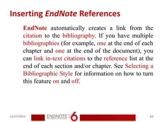 link endnote to word 2010