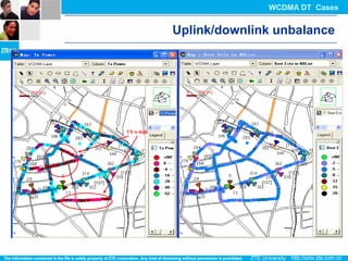 TX is high
Uplink/downlink unbalance
WCDMA DT Cases
 