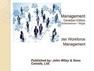 Management
Canadian Edition
Schermerhorn  Wright
Chapter Workforce
Management
Published by: John Wiley & Sons
Canada, Ltd.
 
