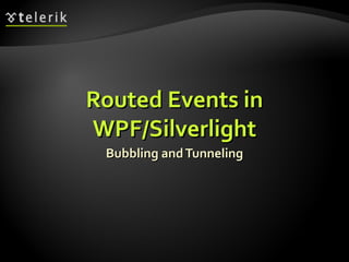 Routed Events in WPF/Silverlight Bubbling and Tunneling 