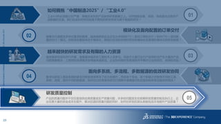 23
3DS.COM©DassaultSystèmes|ConfidentialInformation|1/6/2017|ref.:3DS_Document_2013
04
面向多系统、多流程、多数据源的低效研发协同
数字化研发工具及系统的普及对研发效率带来了巨大的提升，然后各个专业、各个职能之间使用不同的工具、
系统、流程，面向不同的数据源，如何在已经很紧张的交付周期中准确面对如此复杂的体系还能依然高效？
02
模块化及面向配置的订单交付
随着交付速度及多样化要求的提高，越来越多的企业正在从传统的ETO（面向订单的交付）转向CTO（面向配
置的交付）模式。但转变的基础来自于模块化，那我们应该如何做好研发的模块化及管理好模块化的研发数据？
01
如何拥抱“中国制造2025”/ “工业4.0”
工业4.0的必须建立在严谨、准确及详尽的产品各类研发数据之上。任何智能设备、系统、体系都无法离开产
品数据的支撑。我们应该如何将目前基于图纸的研发转变为基于数据的研发？
03
越来越快的研发需求及有限的人力资源
越来越多的项目并行开展，需要越来越多的工程技术人员参与。但由于大量已交付产品同时也产生大量的产品
问题需要解决，工程师的资源需求变得越来越紧迫。企业如何做好宏观调控并平衡好企业的项目、资源和风险？
05
研发质量控制
产品的质量问题并不仅仅是指供应商质量或生产质量问题，许多的问题发生在前期研发质量控制及执行上，企
业花费大量的资金成本在提升、解决后道的质量问题的同时，如何在研发的源头就能低成本地提升产品质量？
 