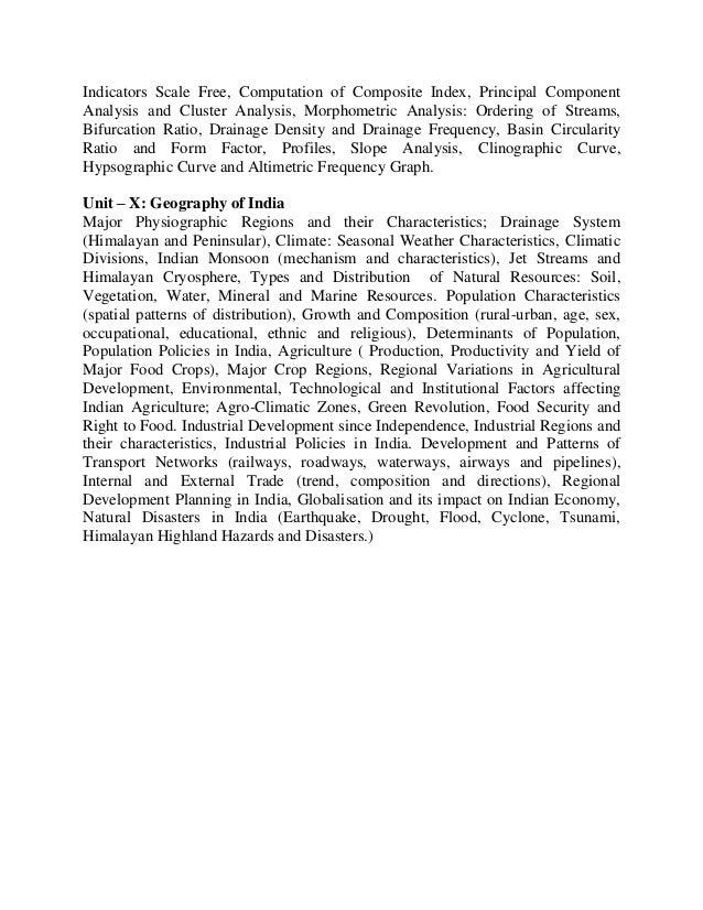 NTA UGC NET JRF 80 geographynew updated syllabus