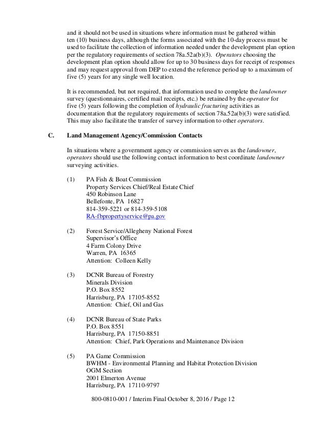 PA DEP Guidelines for Implementing Area of Review (AOR ...