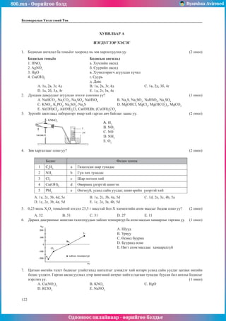 800.mn - 2011 Хими ЭЕШ by byambaa avirmed | PDF