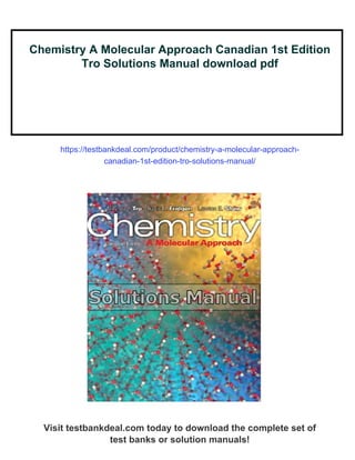 Tro Solution Chemistry A Molecular Approach Canadian 1st Edition Tro Solutions ...